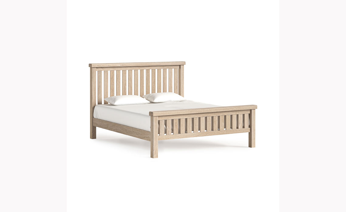 Kensington Whitewash Oak 6ft Bed Frame