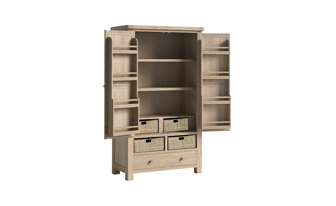 Kensington Whitewash Oak Larder Unit