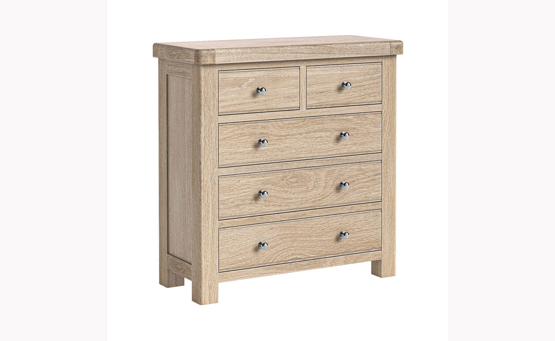 Kensington Whitewash Oak 2 Over 3 Chest