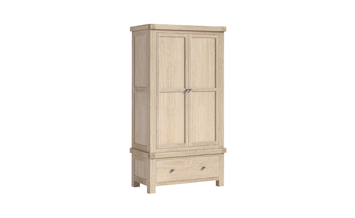 Kensington Whitewash Oak Gents Wardrobe