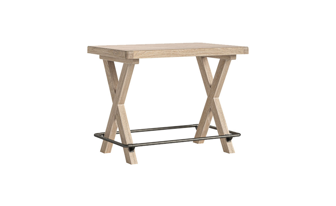 Kensington Whitewash Oak Bar Table