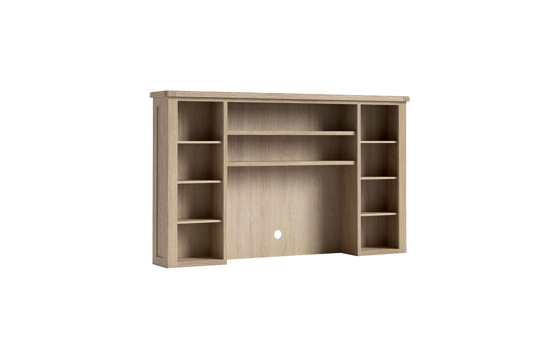 Kensington Whitewash Oak Large Hutch TV Media Unit