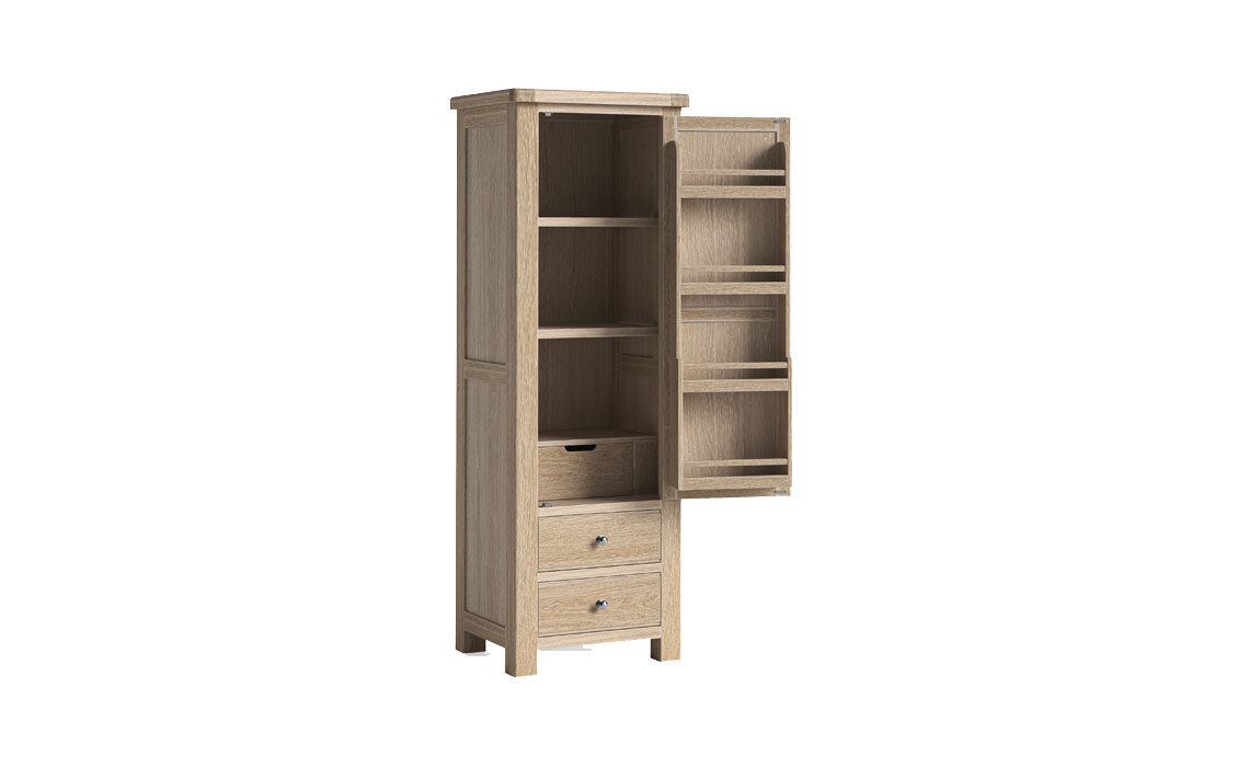 Kensington Whitewash Oak Single Larder Unit