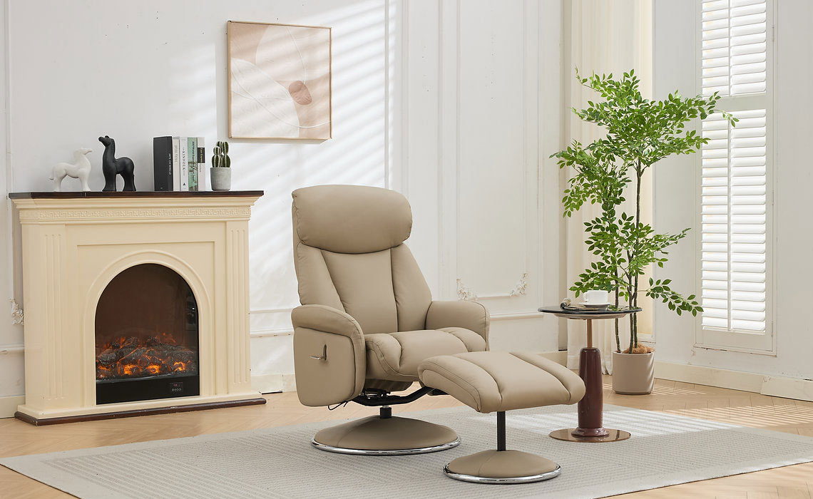 Sahara Swivel Recline Chair And Footstool
