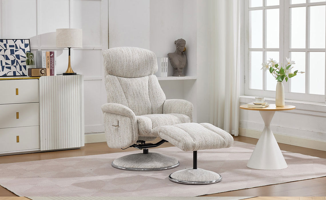 Sahara Swivel Recline Chair And Footstool