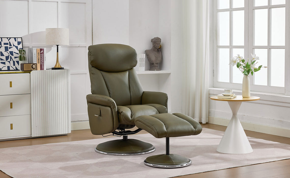 Sahara Swivel Recline Chair And Footstool