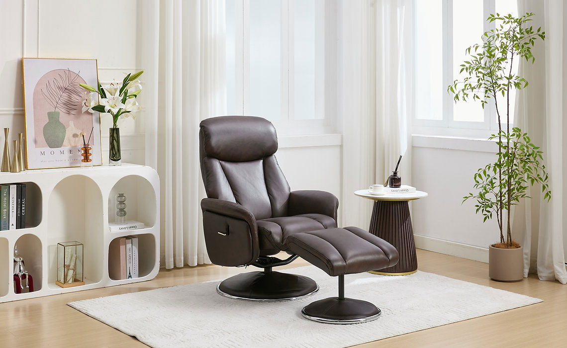 Sahara Swivel Recline Chair And Footstool