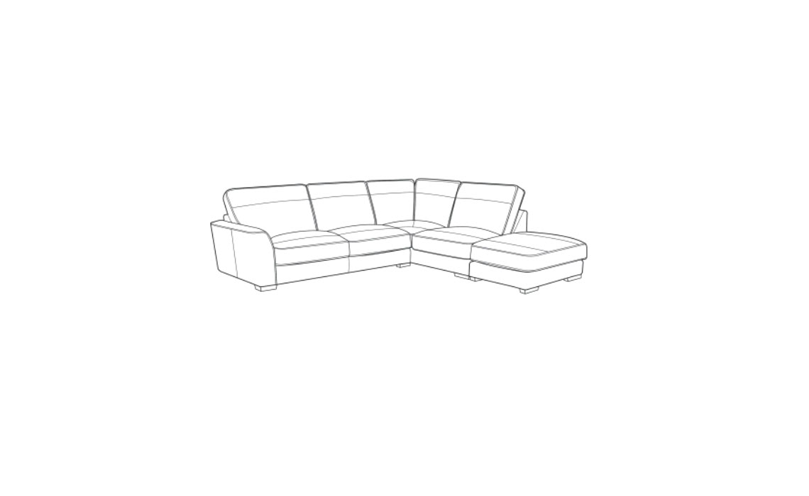 Ballissimo 2 Piece Corner Chaise with Foot Stool