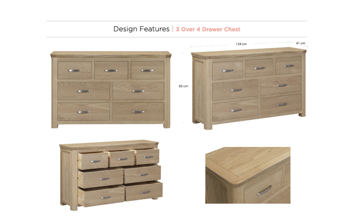 Delamere Oak 3 Over 4 Chest