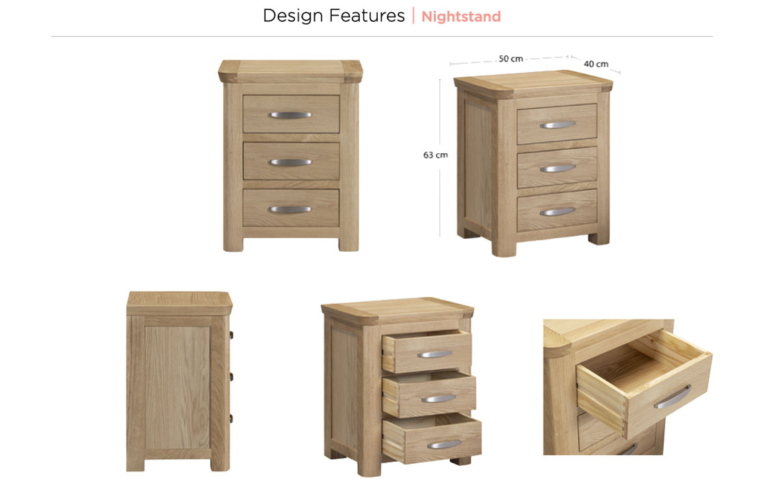 Delamere Oak Bedside