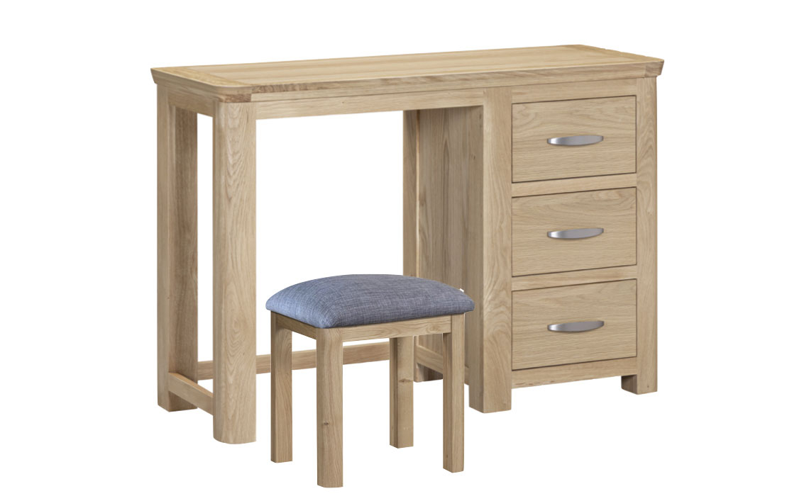 Delamere Oak Dressing Table Set Vanity Table & Stool