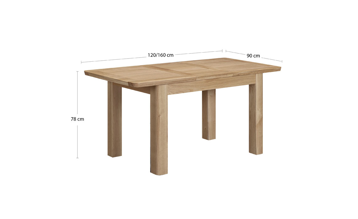 Delamere 120-160cm Butterfly Extending Table
