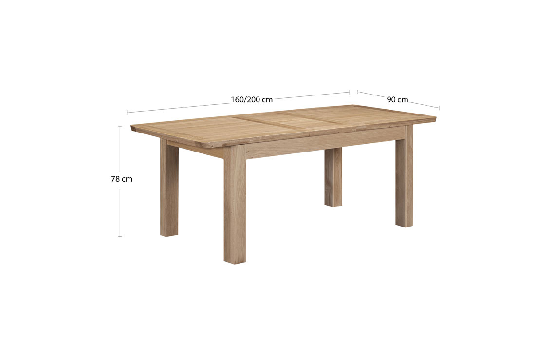 Delamere 160-200cm Butterfly Extending Dining Table