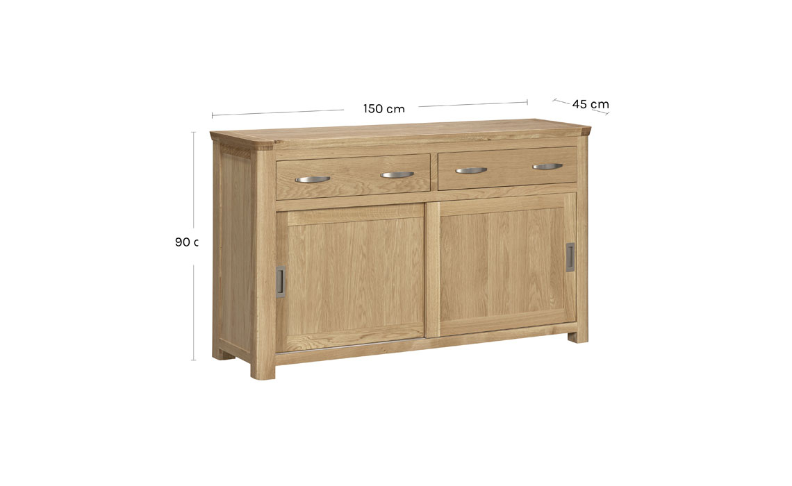 Delamere Oak Sliding Door Sideboard