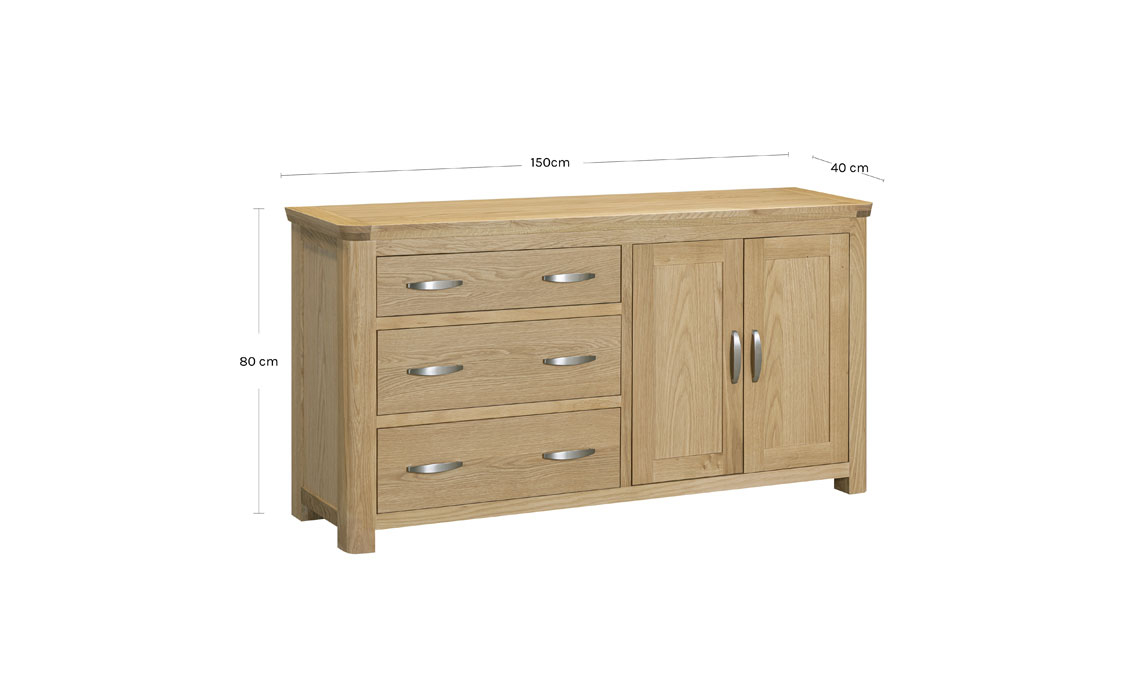 Delamere Oak Large Sideboard