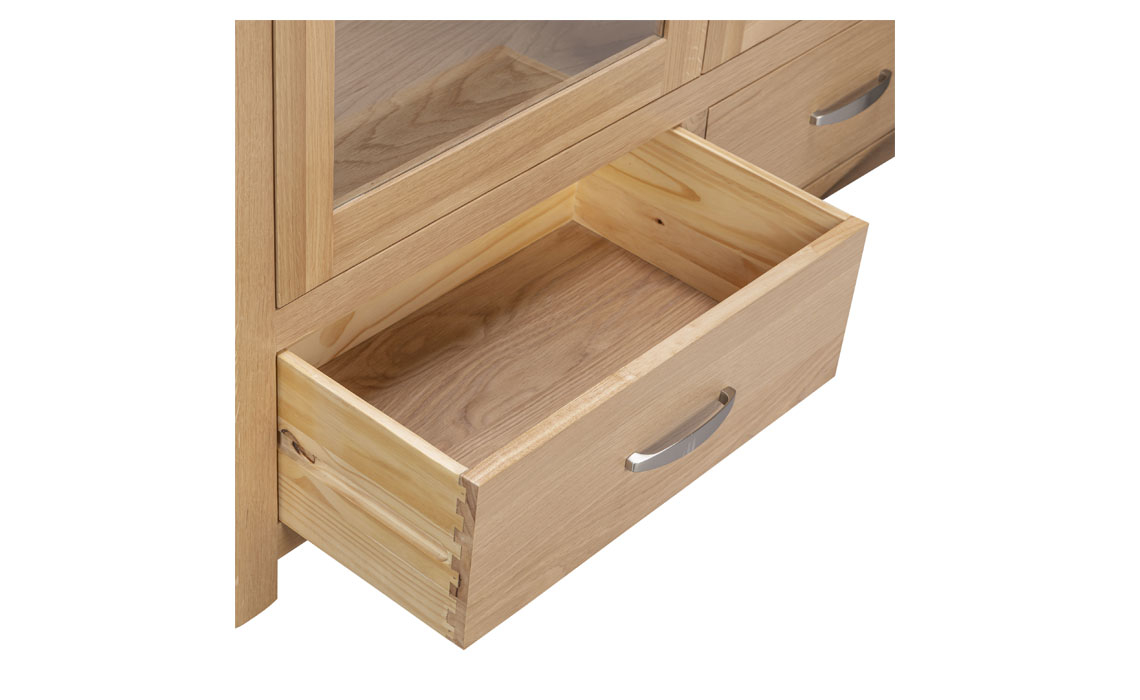 Delamere Oak 2 Door Low Display Cabinet