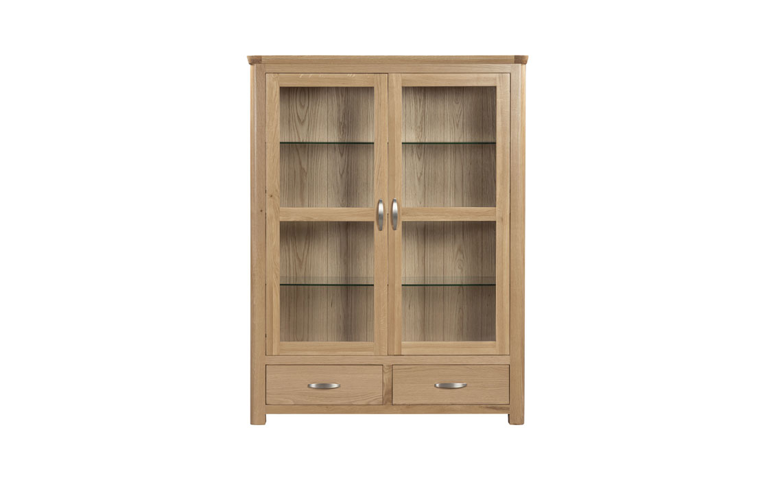 Delamere Oak 2 Door Low Display Cabinet