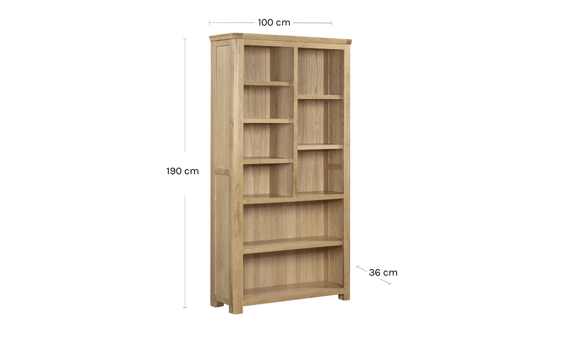 Delamere Oak High Bookcase
