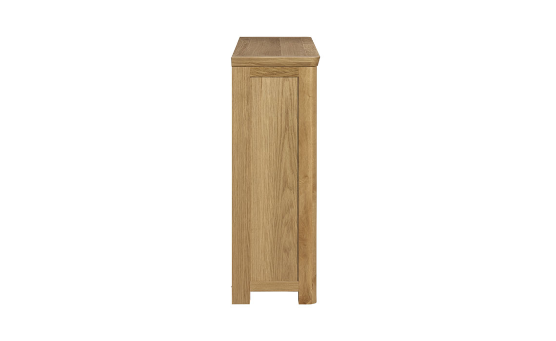 Delamere Oak Low Wide Bookcase