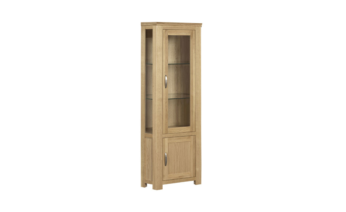 Delamere Oak Corner Display Unit