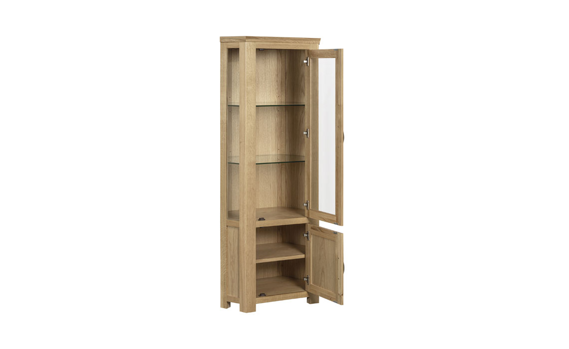 Delamere Oak Corner Display Unit