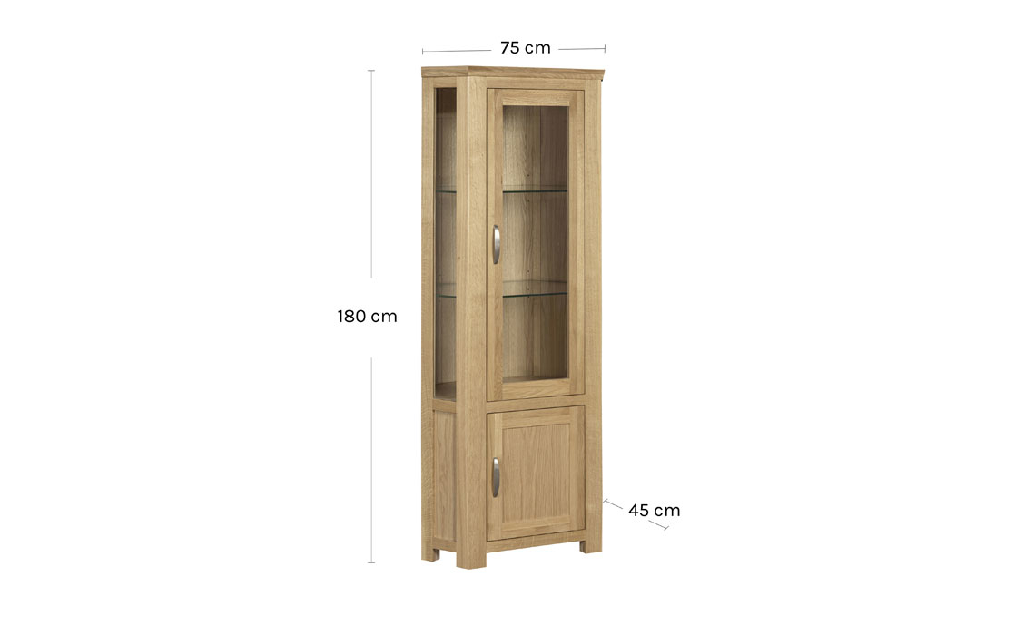 Delamere Oak Corner Display Unit
