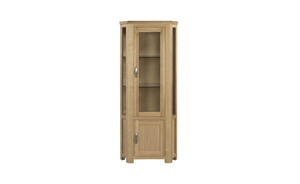 Delamere Oak Corner Display Unit