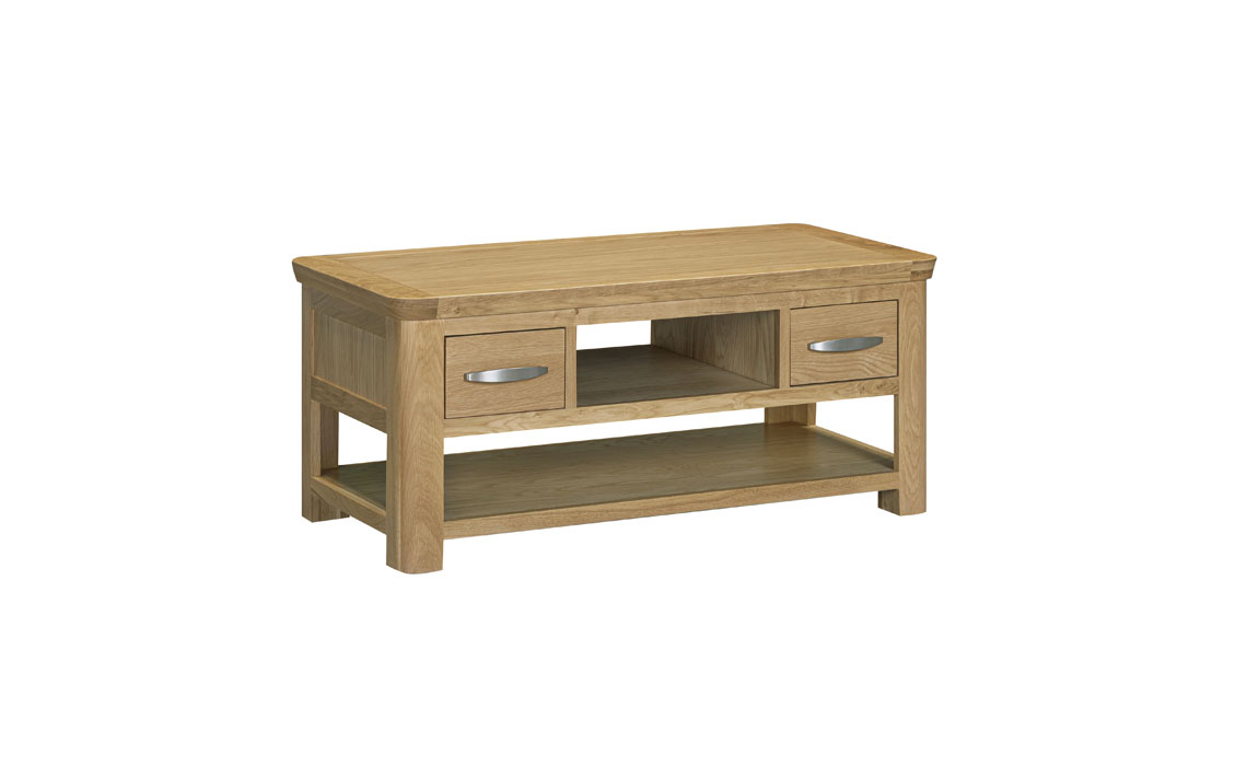 Delamere Oak Coffee Table with 2 Drawers