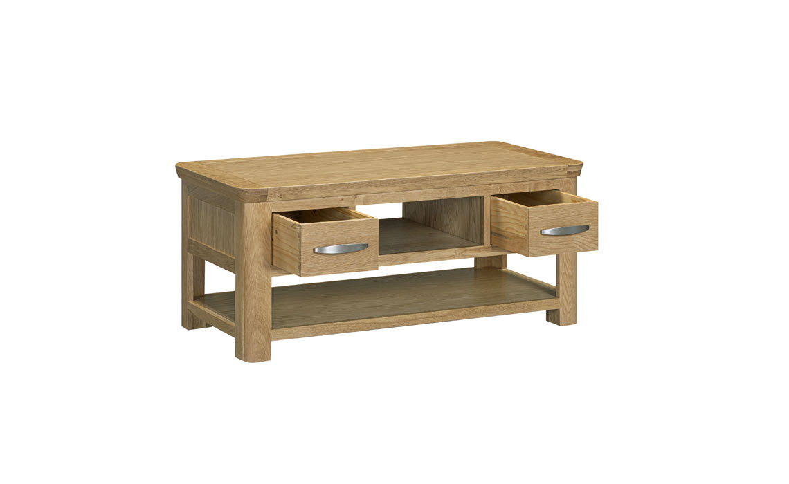 Delamere Oak Coffee Table with 2 Drawers