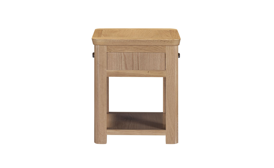 Delamere Oak End Side Table with Drawer