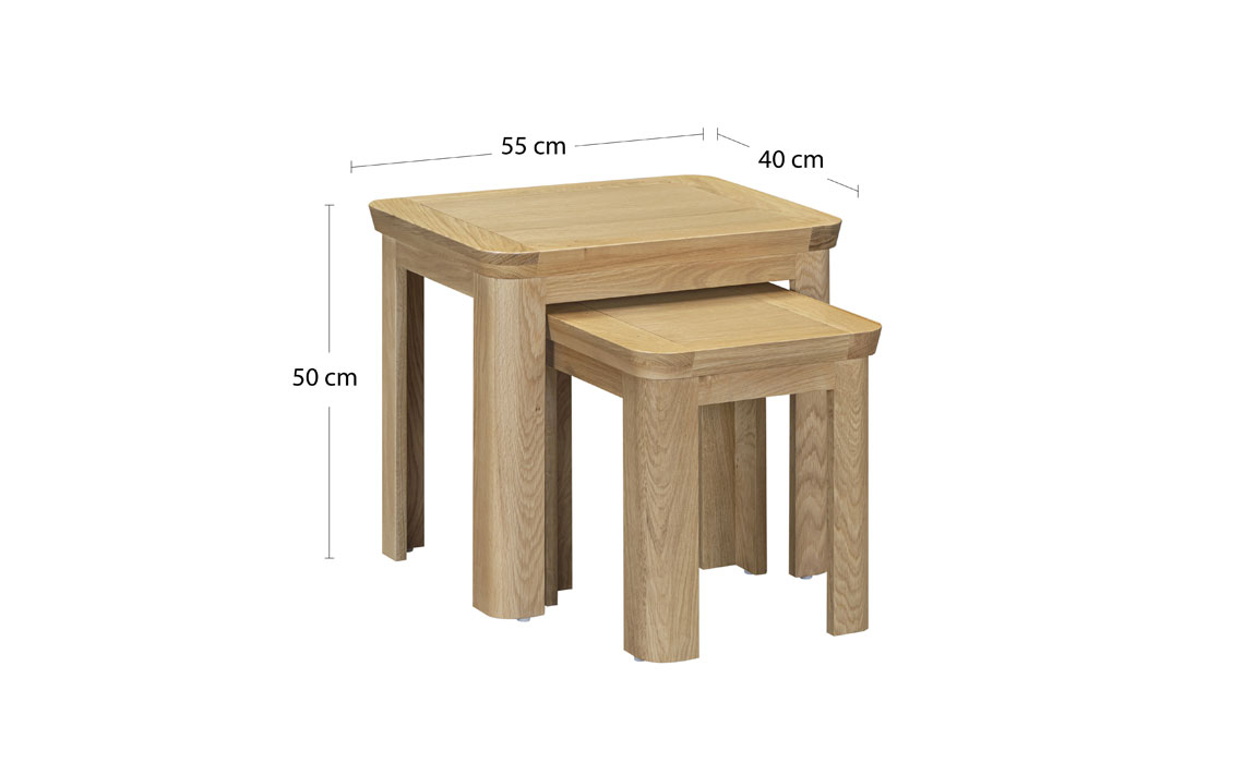 Delamere Oak Nest of 2 Tables