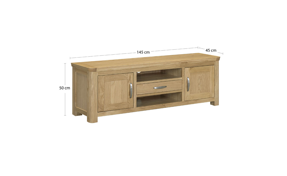 Delamere Oak Large TV Unit