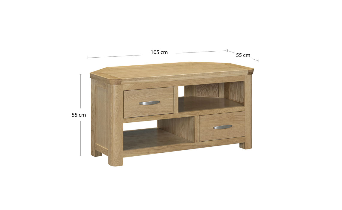 Delamere Oak Corner TV Unit