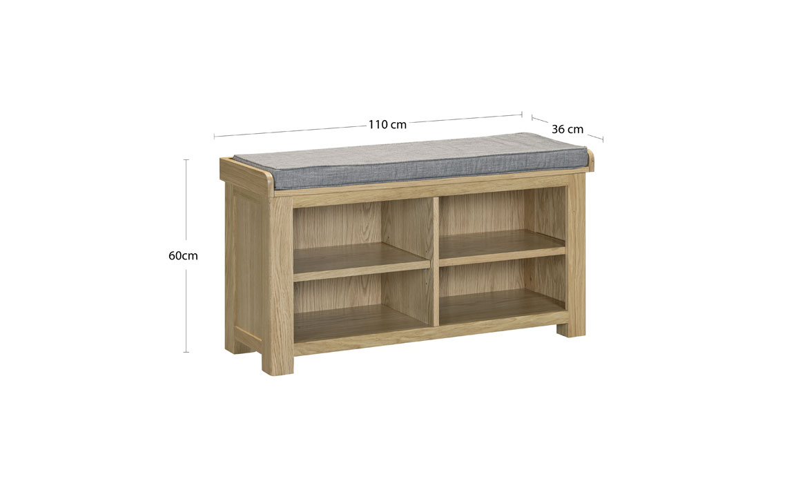Delamere Oak Shoe Bench