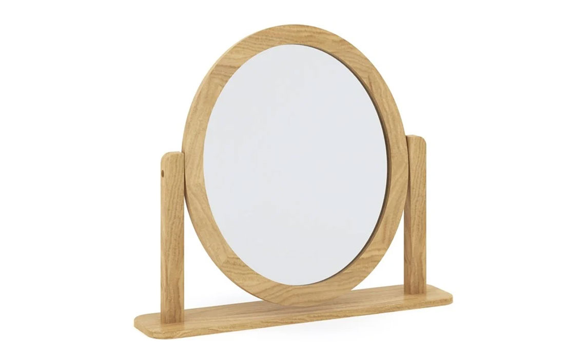 Healey Oak Oval Dressing Mirror
