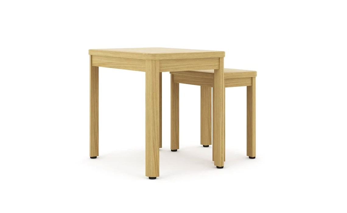Healey Oak Rectangular Nest of Tables