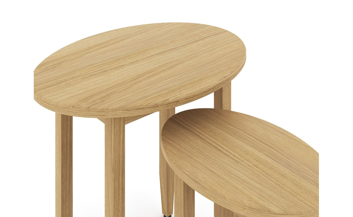 Hanson Oak Oval Nest of Tables