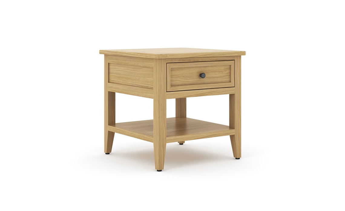 Hanson Oak Lamp Table with Drawer