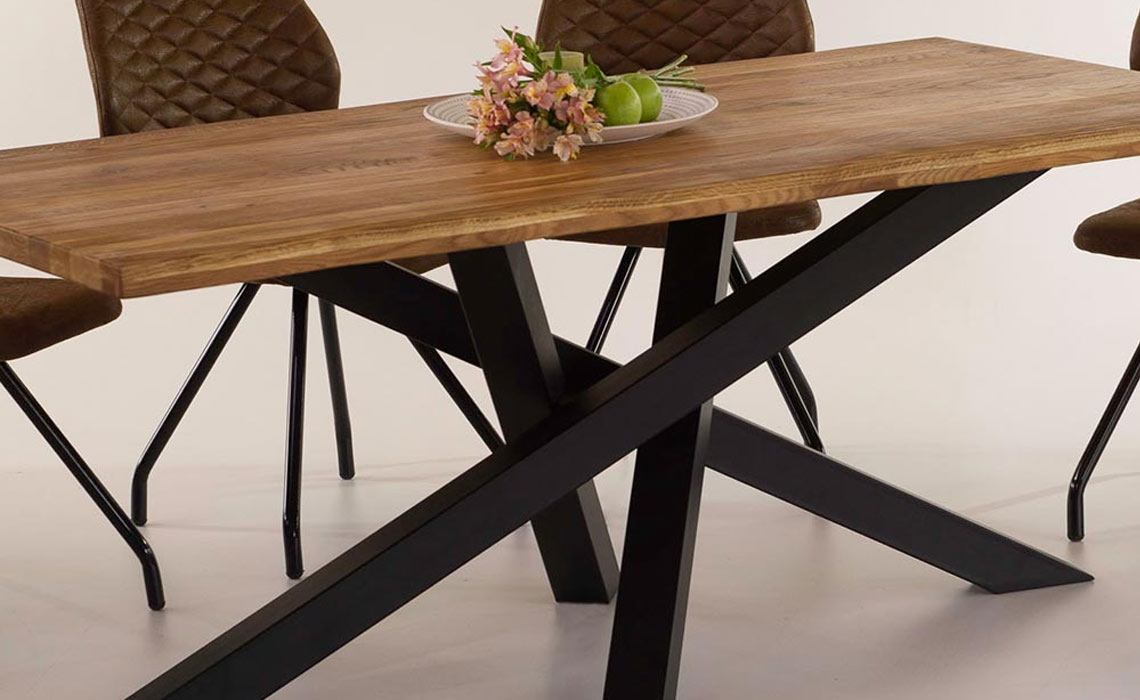 Noble 200cm Dining Table With Metal Legs