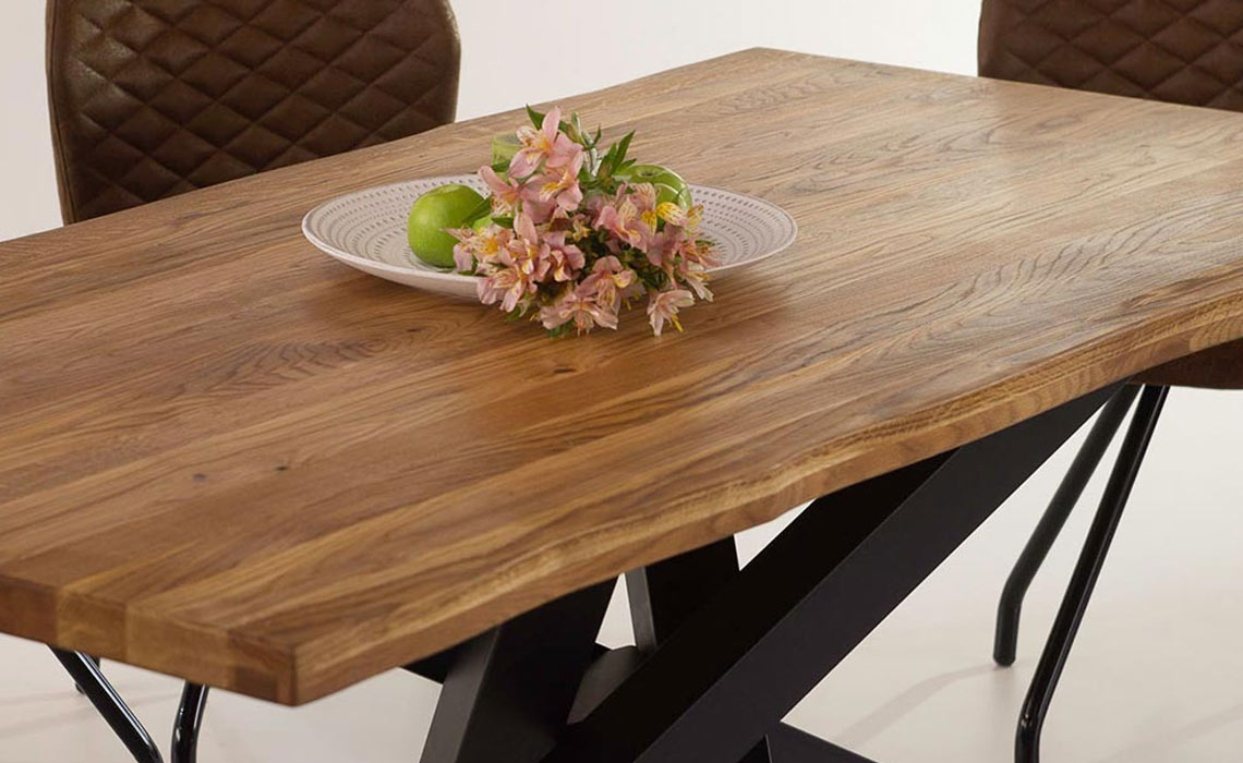 Noble 200cm Dining Table With Metal Legs