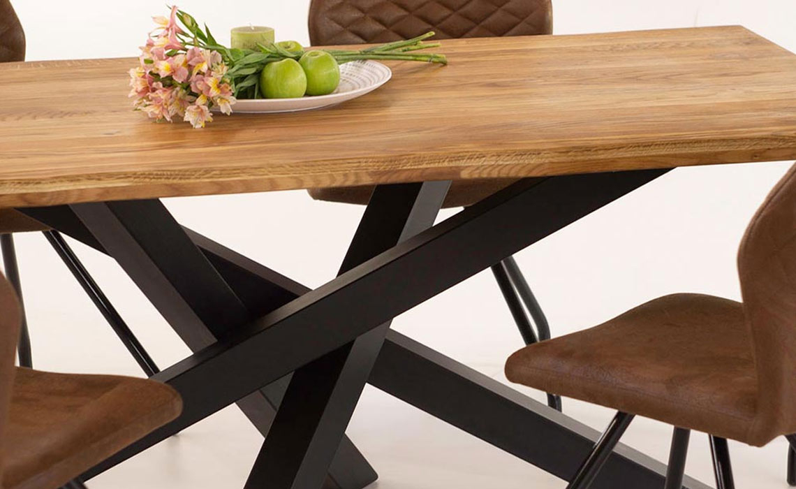 Noble 200cm Dining Table With Metal Legs