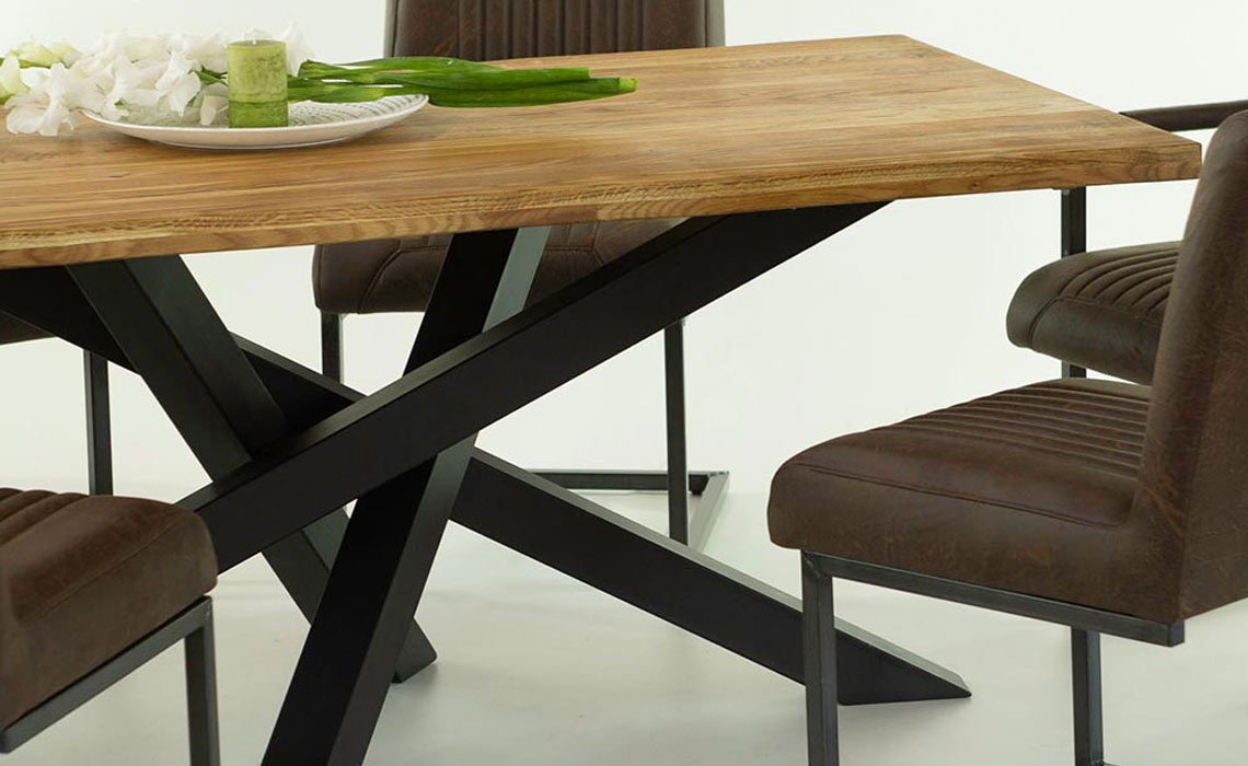 Noble 200cm Dining Table With Metal Legs