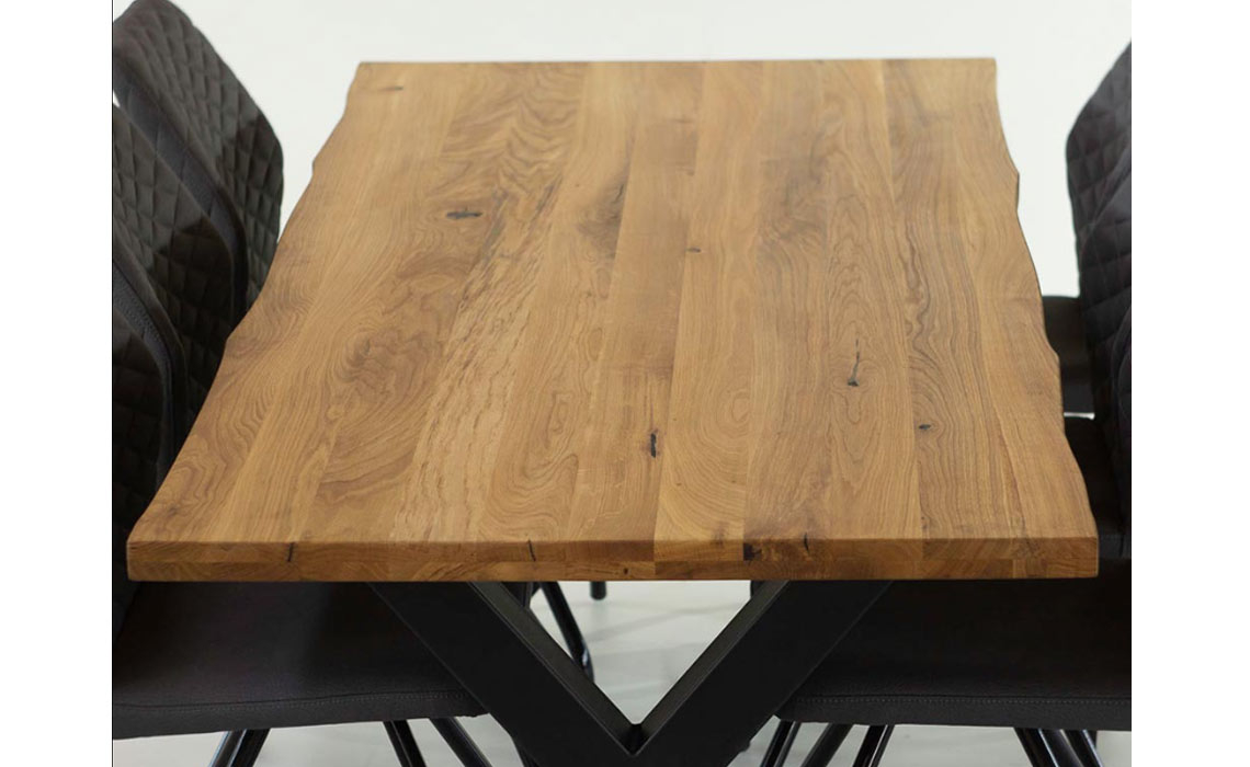 Matrix 160cm Dining Table With Metal Legs