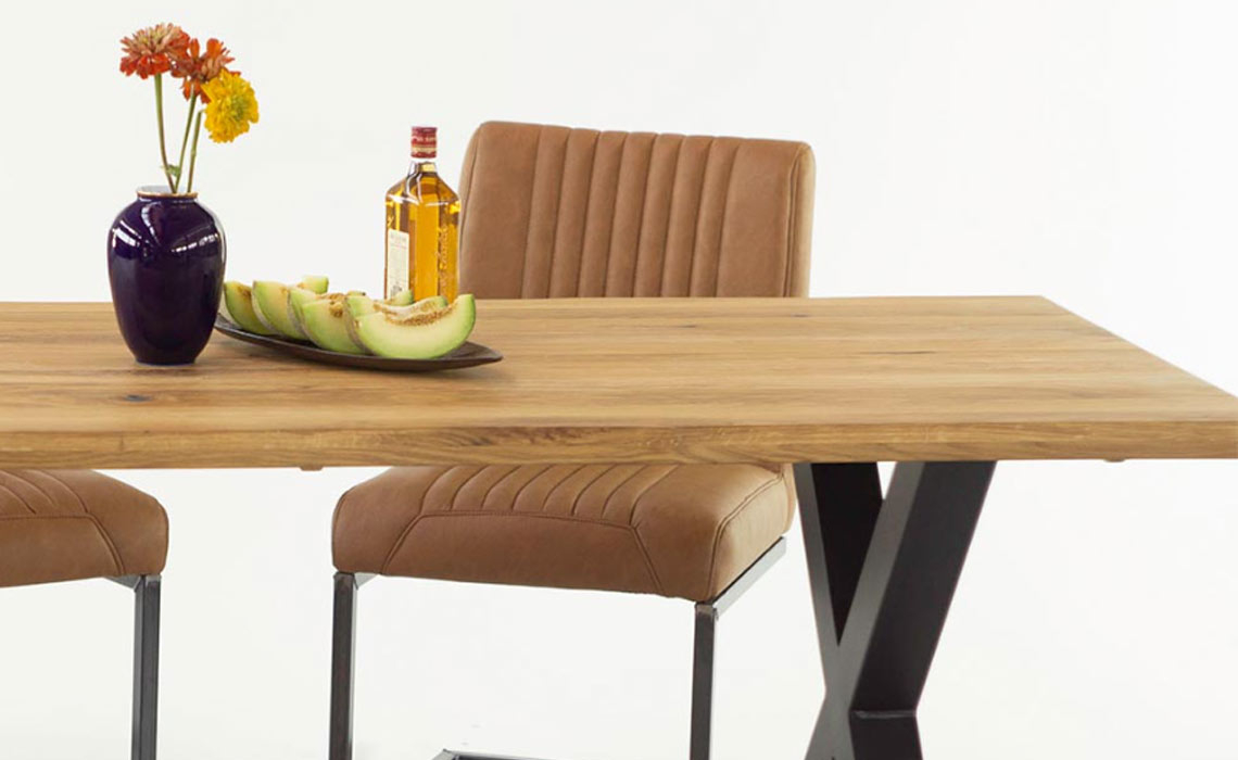Matrix 160cm Dining Table With Metal Legs