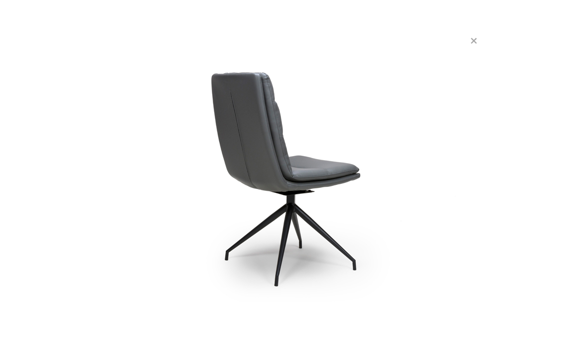 Nobo Grey Swivel Dining Chair With Black Powder Coated Legs