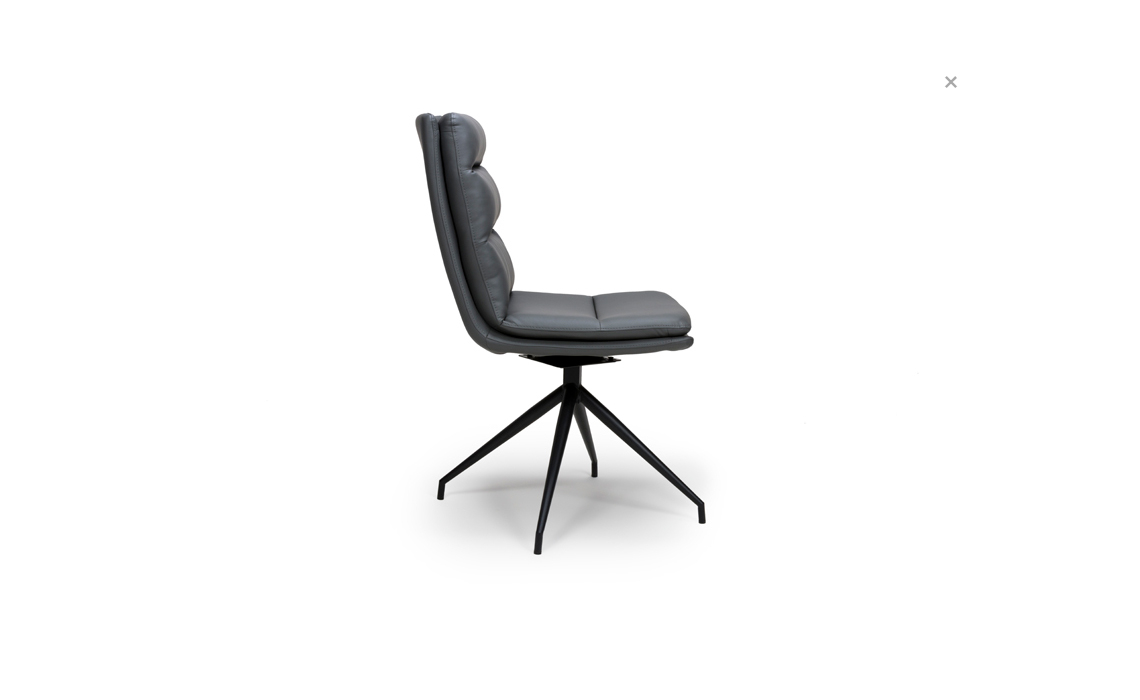 Nobo Grey Swivel Dining Chair With Black Powder Coated Legs