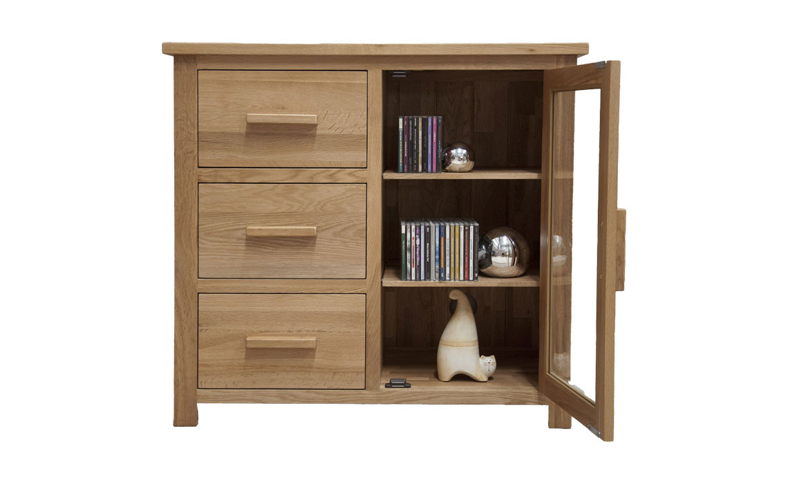 Toulouse Solid Oak Small Glazed Chest