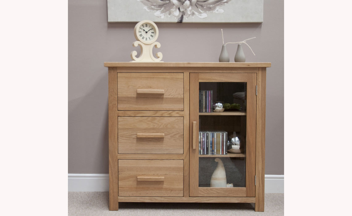 Toulouse Solid Oak Small Glazed Chest