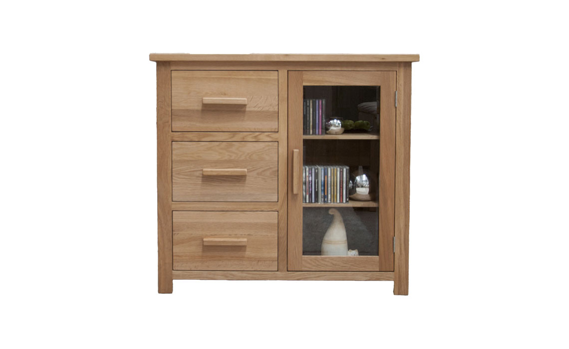 Toulouse Solid Oak Small Glazed Chest