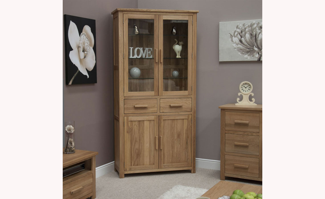 Toulouse Solid Oak 4 Drawer Library Unit